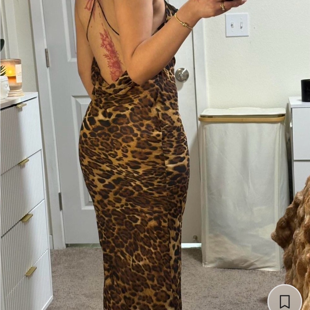 Leopard Print Maxi Dress fashion nova